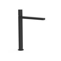 Project-Tres Grifo monomando XXL con volante para lavabo Negro Mate