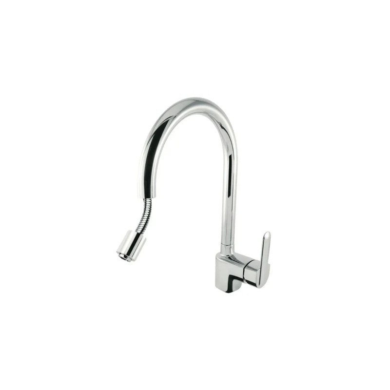 Cocinas Grifo monomando con caño extraíble para cocina Cromo
