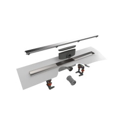 Compact FF Zero coladera lineal 1200 mm Inox Cepillado