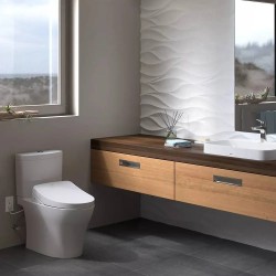 Aquia® IV Inodoro alargado dos piezas 1.28 & 0.9 GPF Conexión Washlet+