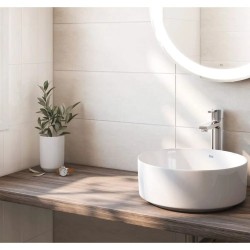 Inspira Round Lavabo de Fineceramic de sobre encimera Onix