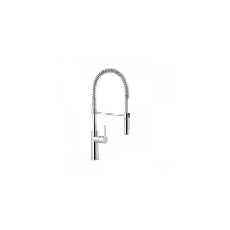 Grifo monomando con ducha extraíble con 2 tipos de chorro para cocina industrial Cromo
