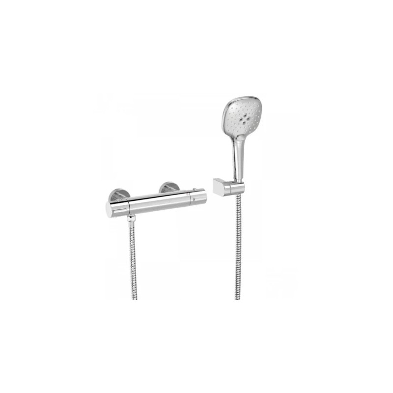 Canigó-Tres Grifo termostático mural para ducha Cromo