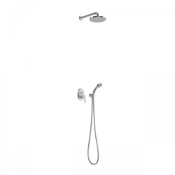 Base-Tres Kit de grifo monomando empotrado de 2 vías para ducha Cromo