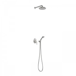 Base-Tres Kit de grifo monomando empotrado de 2 vías para ducha Cromo