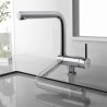 Cocina abatible Grifo monomando con caño abatible para cocina Cromo