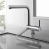 Cocina abatible Grifo monomando con caño abatible para cocina Cromo