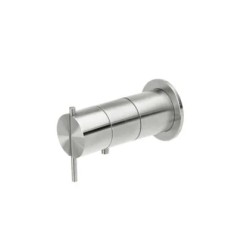 S22 Mezclador termostático 1 vía a muro para baño-ducha Inox Cepillado