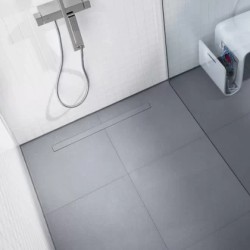 In-Drain X3 Juego de desagüe con soporte para placa de cerámica (no incluida) y tela geotextil premontada