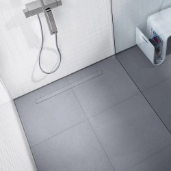 In-Drain X3 Juego de desagüe con soporte para placa de cerámica (no incluida) y tela geotextil premontada