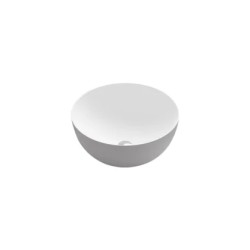 ROUND Lavabo sobre encimera Solid Surface Blanco Mate