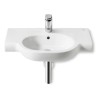 Meridian Lavabo de porcelana mural Blanco