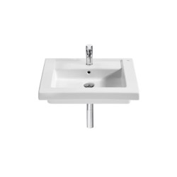 Prisma Lavabo de porcelana mural o de sobremueble Blanco