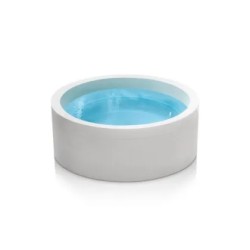 Dream 160 Bañera con hidromasaje oculto Ghost, sistema digital, desinfección y control remoto Blanco