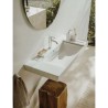 Ona Lavabo de porcelana mural para pedestal o semi-pedestal Blanco Brillo