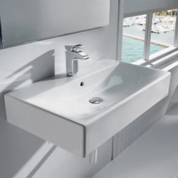 Diverta Lavabo de porcelana mural/sobre encimera Blanco