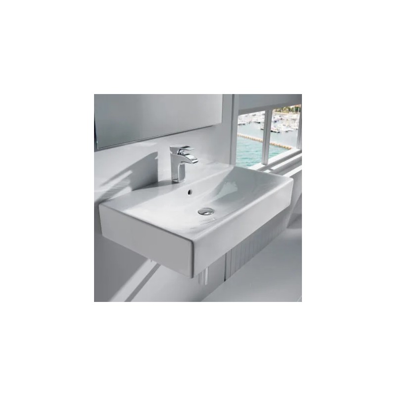 Diverta Lavabo de porcelana mural/sobre encimera Blanco