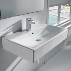 Diverta Lavabo de porcelana mural/sobre encimera Blanco