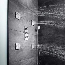 Puzzle Square Jet empotrado orióntable de 1 función para espacios de ducha