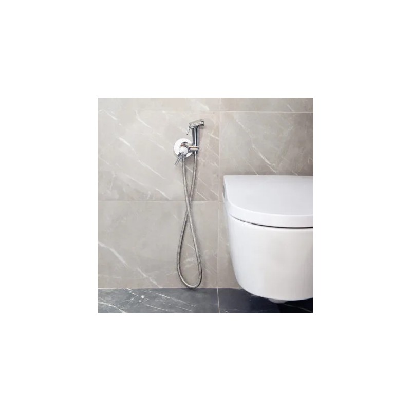 WC Magnet monomando empotrado para WC con ducha ABS Cromo