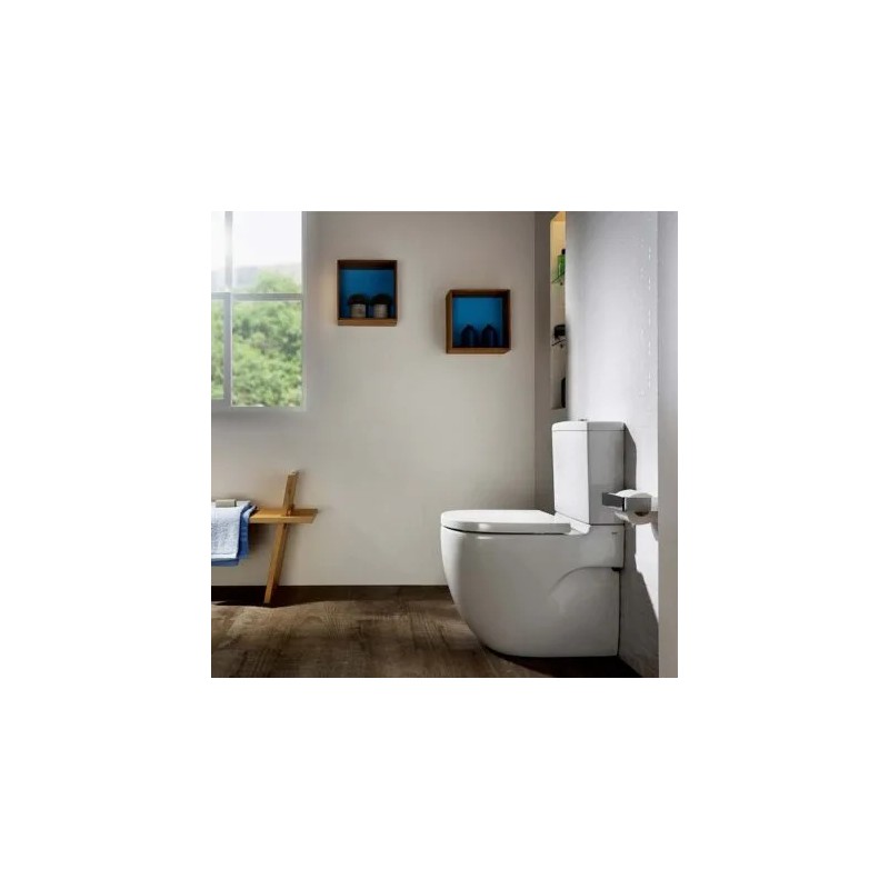 Meridian Taza compacta con salida dual Blanca