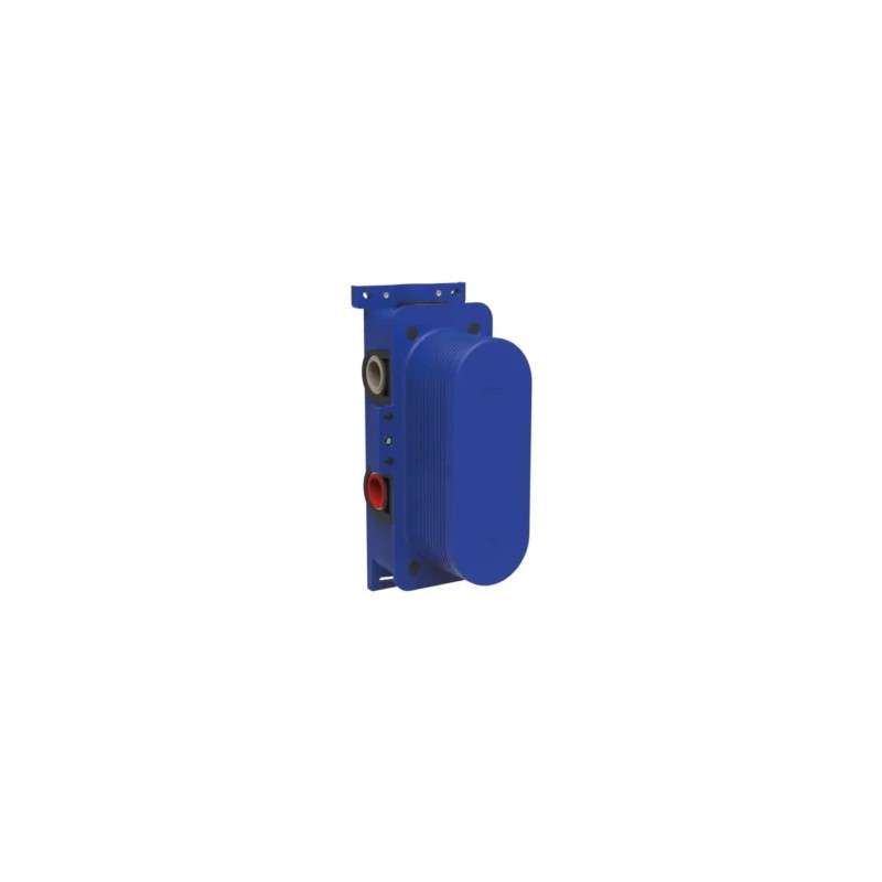 Therm-Box Caja empotrada de 2 vías con grifo termostático para ducha y bañera Cromo