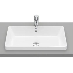 The Gap Lavabo de encimera sin orificio 600 x 370 mm Blanco