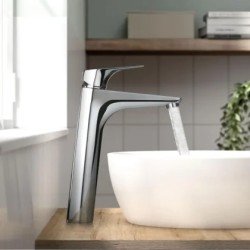 Canigó-Tres Grifo monomando alto para lavabo con Tres-Duo Cromo