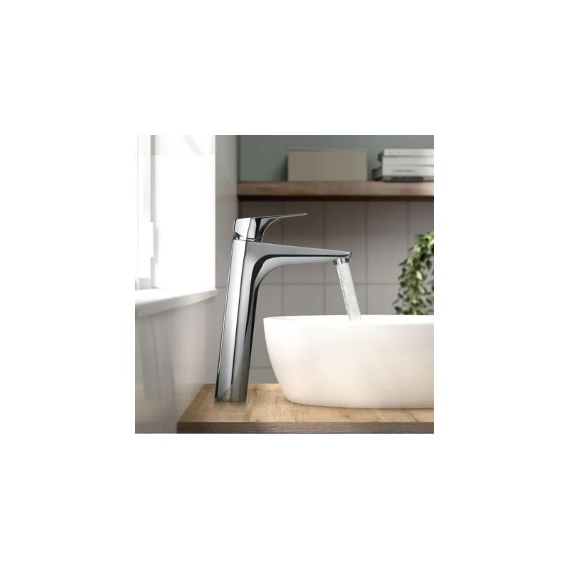 Canigó-Tres Grifo monomando alto para lavabo con Tres-Duo Cromo