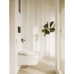 In-Wall PL10 Dual Placa de accionamiento con descarga dual Negro Mate