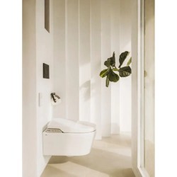 In-Wall PL10 Dual Placa de accionamiento con descarga dual Negro Mate