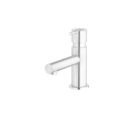 S22 Mezclador de lavabo con válvula click-clack Inox Cepillado