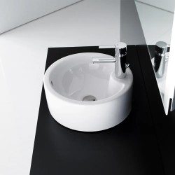 Terra Lavabo de porcelana de sobre encimera Blanco