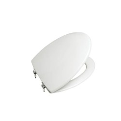 Georgia Asiento y tapa para inodoro bisagras Inox Blanco