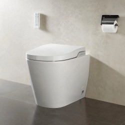 Inspira In-Wash con In-tank – Smart toilet adosado a pared Rimless con tanque integrado Blanco