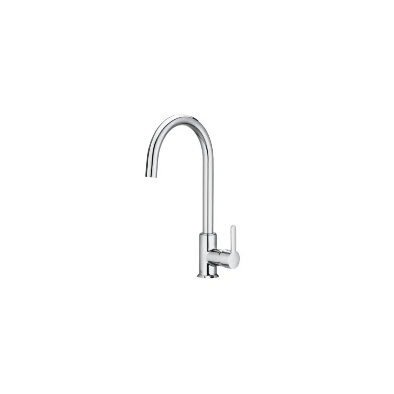 Mencia Mezclador monomando para cocina con ca?o giratorio Cold Start Cromo