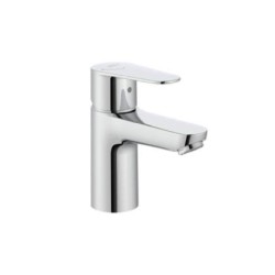 Flow Mezclador temporizado caño bajo con válvula click-clack Cromo