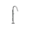 Twiggy columna de bañera High-Flow para exterior con monomando y teleducha Inox Brillo