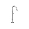 Twiggy columna de bañera High-Flow para exterior con monomando y teleducha Inox Brillo