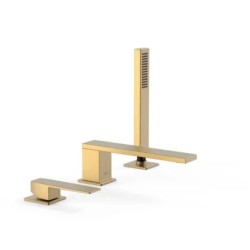 Slim Exclusive Grifo monomando para borde de bañera Oro Mate 24K