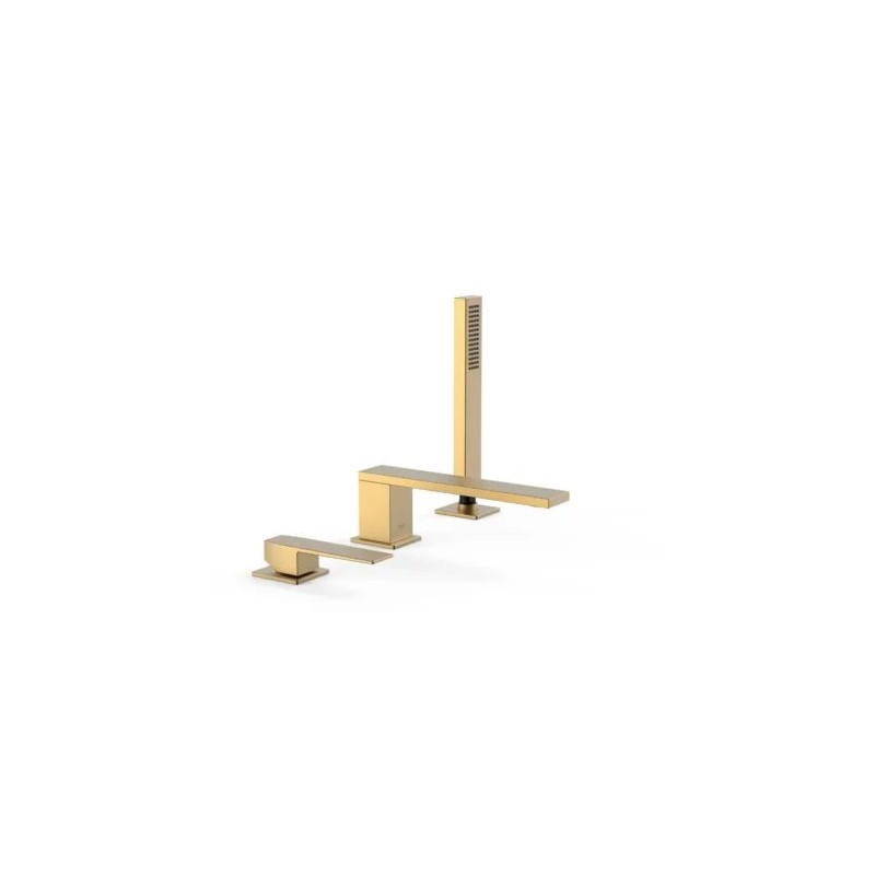 Slim Exclusive Grifo monomando para borde de bañera Oro Mate 24K