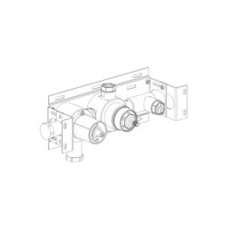 BOX 03 Cuerpo empotrado para mezclador termostático desviador y salida de agua
