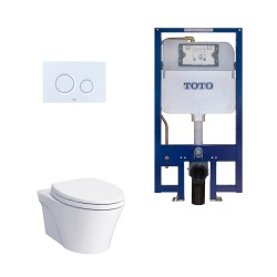 AP Inodoro suspendido 1.28 GPF y 0.9 GPF con tanque empotrado Duofit®