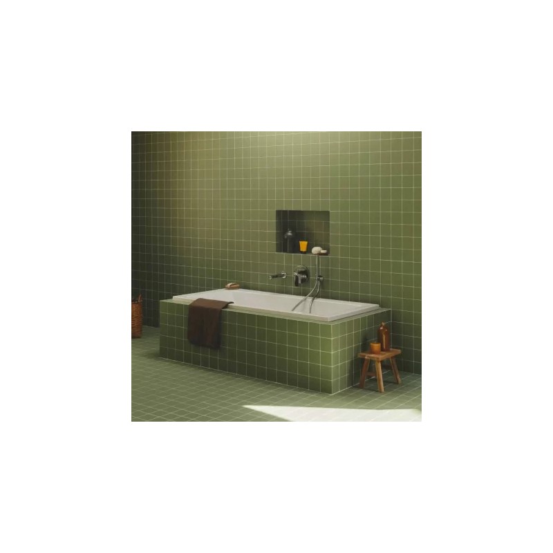 Vythos bañera acrílica rectangular biplaza con pies