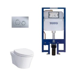 AP Inodoro suspendido 1.28 GPF y 0.9 GPF con tanque empotrado Duofit®