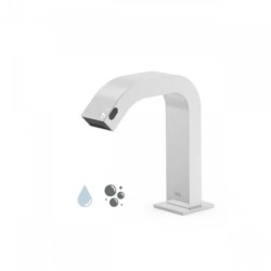 Grifo electrónico de 1 agua con dispensador de jabón automático para lavabo Cromo