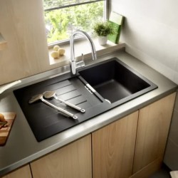 Oslo Fregadero reversible de 2 cubetas de Quarzex