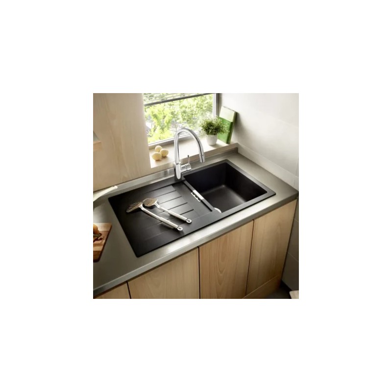 Oslo Fregadero reversible de 2 cubetas de Quarzex