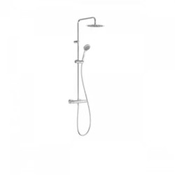 Lex-Tres Conjunto de grifo termostático mural de 2 vías para ducha Cromo