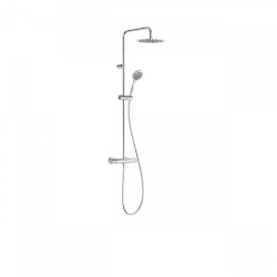 Lex-Tres Conjunto de grifo termostático mural de 2 vías para ducha Cromo